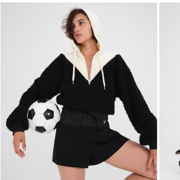 NEW For Love and Lemons sherpa pull over hoodie - Picture 2 of 8